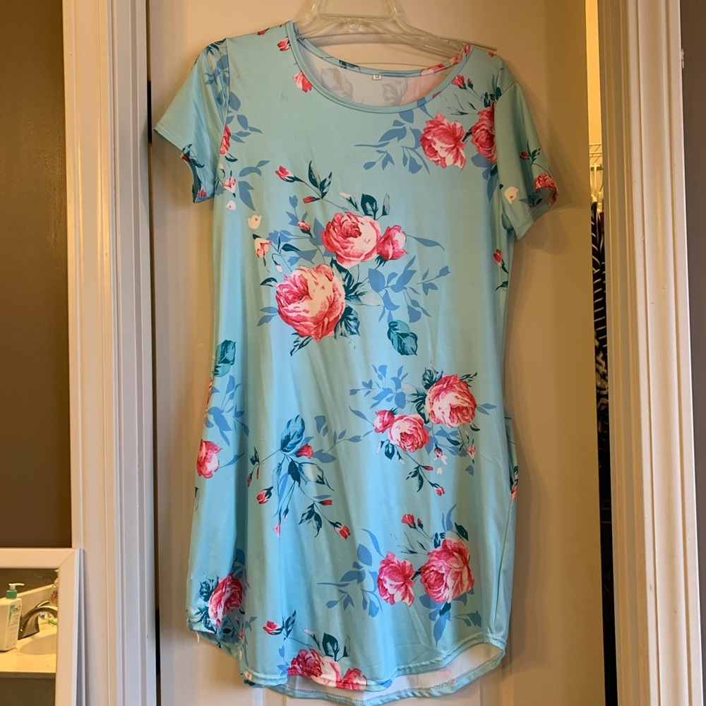 Blue Floral Dress